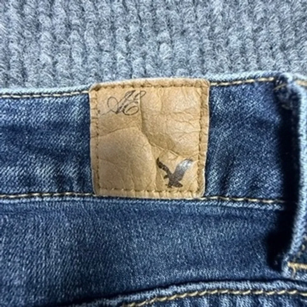 American Eagle Skinny Jeans Womens 10 Regular Medium Wash Stretch Denim